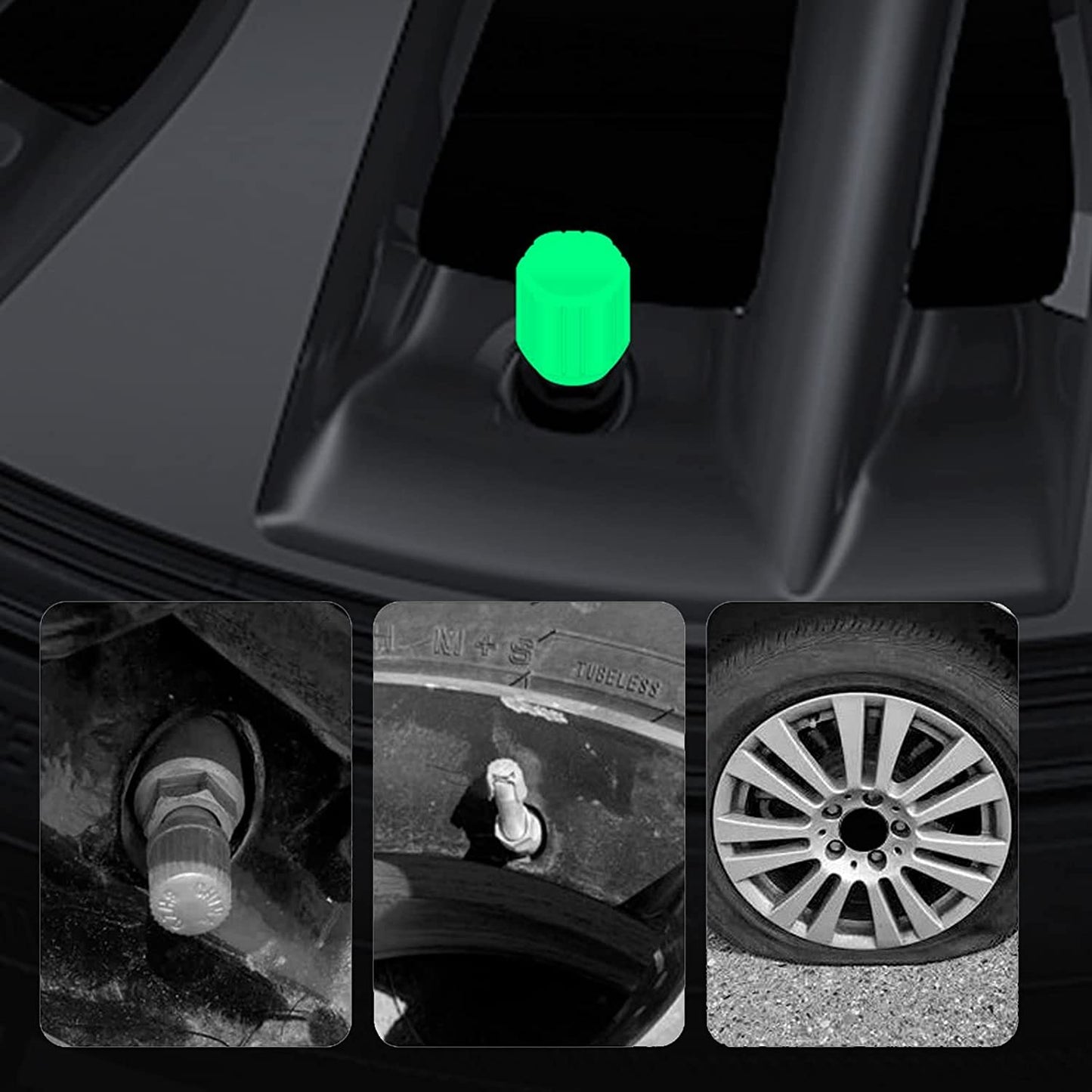 Beleuchtete Ventilkappen für Nachtfahrer