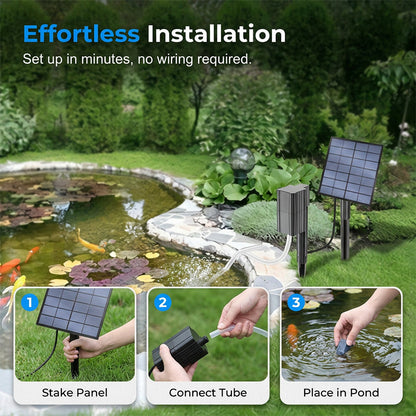 🔥 50 % RABATT 🐟 Solarbetriebener Teichbelüfter mit integrierter Luftpumpe ☀️ Versorgt das Wasser effizient mit Sauerstoff – ganz ohne Stromkosten 🌿