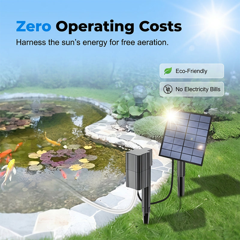 🔥 50 % RABATT 🐟 Solarbetriebener Teichbelüfter mit integrierter Luftpumpe ☀️ Versorgt das Wasser effizient mit Sauerstoff – ganz ohne Stromkosten 🌿